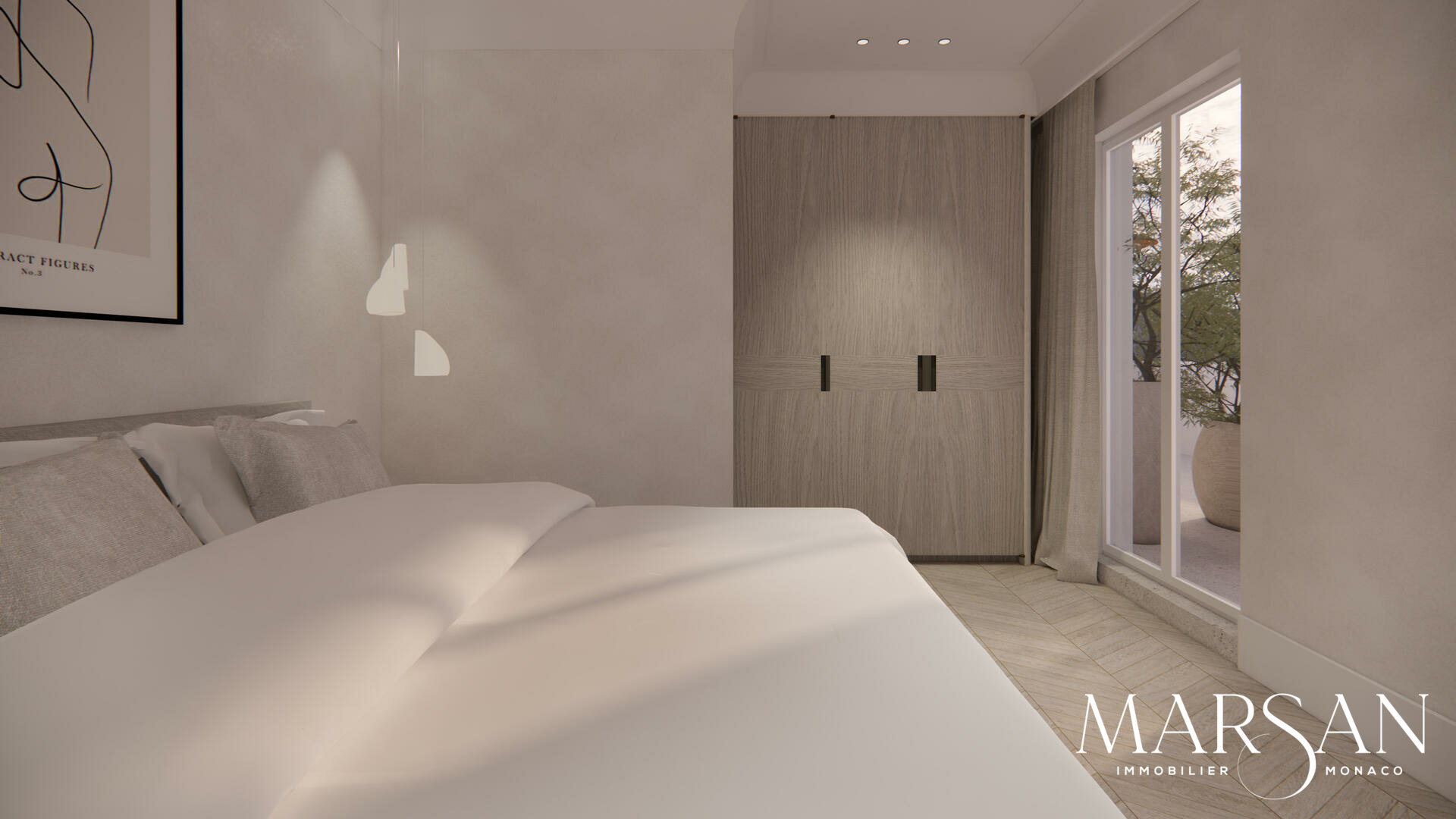 Duplex rénové luxueusement – Résidence Ambassador, Boulevard des Moulins