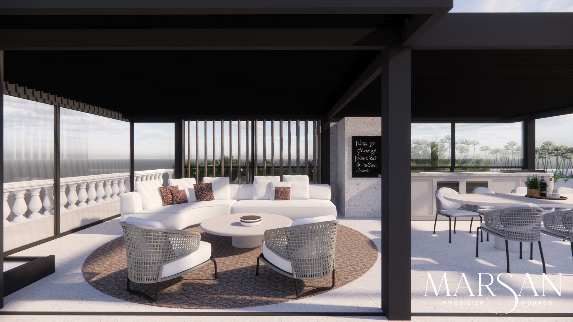 Duplex rénové luxueusement – Résidence Ambassador, Boulevard des Moulins